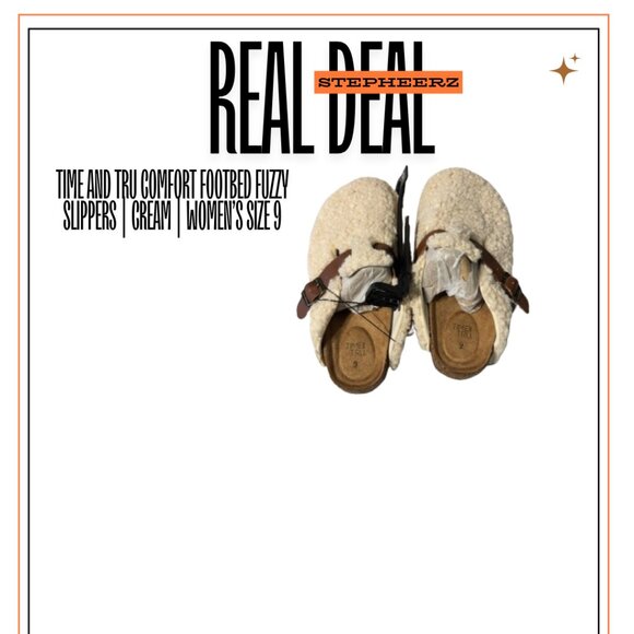 Comfort Footbed Fuzzy Slippers - Picture 1 of 1